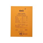 Bloc de direction orange 80 feuilles format a4 réglure unie rhodia