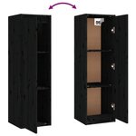 vidaXL Meubles TV 8 Pièces Noir Bois massif de pin