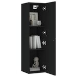vidaXL Meubles TV 2 Pièces Noir 30 5x30x110 cm Aggloméré