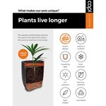 Capi Pot à fleurs Urban Smooth Élégant Bas 36x47 cm Noir KBL782