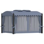vidaXL Tonnelle avec rideaux 3x4 m Anthracite Acier