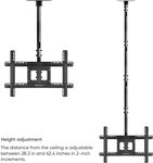Onkron n1l blk support tv de plafond pour des écrans de 32 à 80 pouces noir