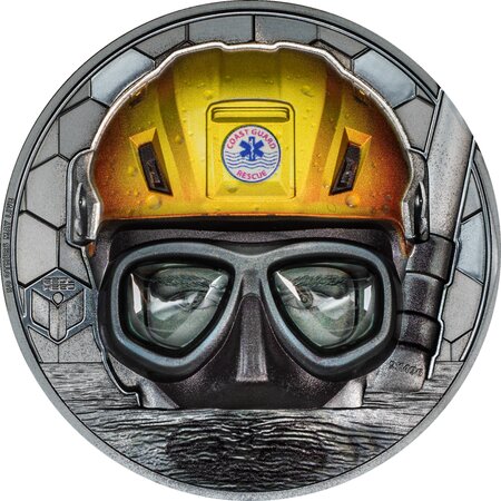 COAST GUARD Real Heroes 3 onces argent monnaie 20 Dollars Cook Islands 2023