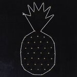 Coffret String Art - Tableau noir Ananas art filaire 22 x 22 cm