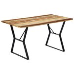 vidaXL Table de salle à manger 140x80x76cm Bois de récupération massif
