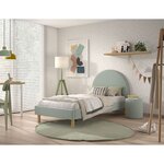 Lit Moon 90x200cm Vert avec pouf