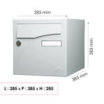Boîte aux lettres Préface 1 porte gris clair brillant ral 7035b