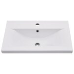 vidaXL Armoire d'évier avec lavabo intégré Blanc Aggloméré