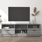 vidaXL Meuble TV Sonoma gris 150x33 5x45 cm Bois d'ingénierie