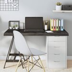 vidaXL Dessus de bureau gris foncé 120x60x6 cm bois chêne traité