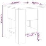 vidaXL Table basse Blanc brillant 40x40x42 cm Bois d'ingénierie