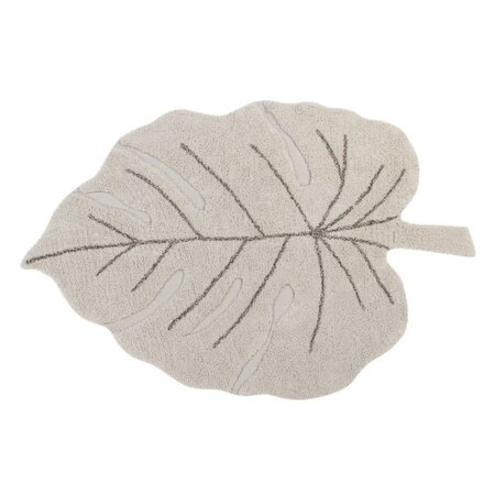 Tapis coton lavable Monstera Natural - 120 x 180 cm