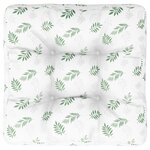 vidaXL Coussin de palette à motif de feuilles 60x61 5x10 cm tissu