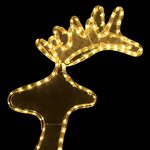 vidaXL Décoration de Noël de renne avec maille 306 LED 60x24x89 cm