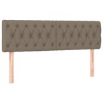 vidaXL Lit à sommier tapissier avec matelas Taupe 160x200 cm Tissu