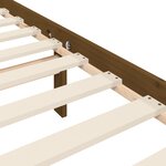 vidaXL Cadre de lit avec tête de lit marron miel simple bois massif