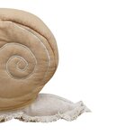 Coussin peluche escargot en coton BIO - 22 x 40 cm