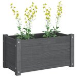 vidaXL Jardinière Gris 60x31x31 cm Bois de pin massif