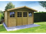 Abri jardin bois "Dole" - Modèle imprégné - 11.56 m² - 3.88 x 2.98 x 2.39 m - 28 mm