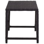 vidaXL Banc de jardin 80 cm Résine tressée Noir