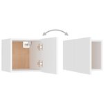 vidaXL Ensemble de meubles TV 5 Pièces Blanc Aggloméré