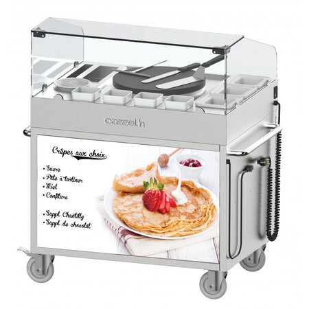 Chariot avec crêpière 40 cm encastrée et ses accessoires - casselin -  -