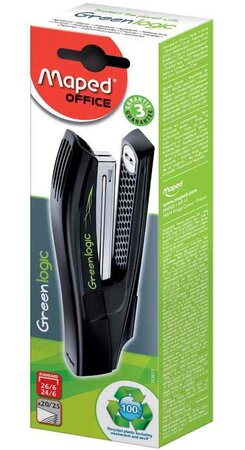Agrafeuse full strip greenlogic 20-25 feuilles agr 24/6- 26/6 noir maped
