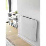 Radiateur électrique chaleur douce Divali connecté horizontal 1000 W Blanc Carat - L 670 mm x H 565 mm