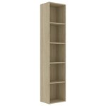 vidaXL Bibliothèque Chêne sonoma 40x30x189 cm Aggloméré