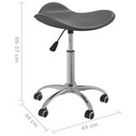vidaXL Chaises pivotantes à manger lot de 6 gris similicuir