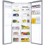 Haier hsogpif9183 - réfrigérateur américain 515l (337+178l) - froid ventilé - l90x h177 5cm - silver