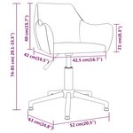 vidaXL Chaise pivotante de salle à manger Marron Velours