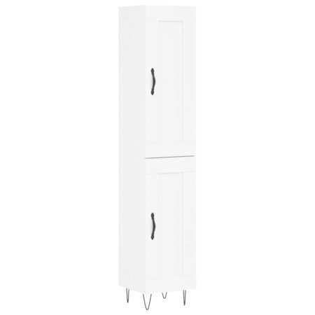 vidaXL Buffet haut Blanc 34 5x34x180 cm Bois d'ingénierie