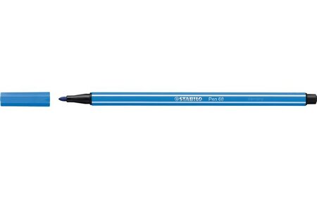 Feutre de dessin pen 68 pointemoyenne 1 mm bleu foncé stabilo