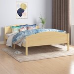 vidaXL Cadre de lit Bois de pin massif 140x200 cm