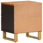 vidaXL Tables de chevet 2 Pièces marron et noir bois de manguier solide