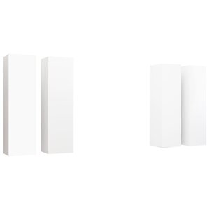 vidaXL Meubles TV 4 Pièces Blanc 30 5x30x110 cm Aggloméré