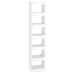 vidaXL Bibliothèque/Séparateur de pièce Blanc brillant 40x30x198 cm