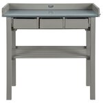Esschert Design Table de rempotage grise CF29G