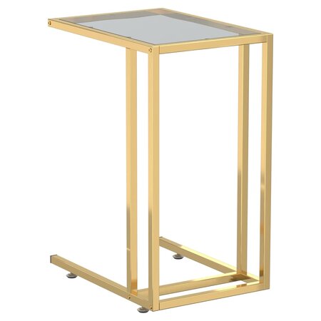 vidaXL Table d'appoint pour ordinateur Noir 50x35x65 cm Verre trempé