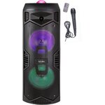 INOVALLEY KA112BOWL - Enceinte lumineuse Bluetooth 600W - Fonction Karaoké - 2 Haut-parleurs - Boule kaléidoscope LED - Port USB