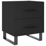 vidaXL Tables de chevet 2 Pièces noir 40x35x47 5 cm bois d’ingénierie