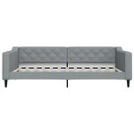 vidaXL Lit de jour avec matelas gris clair 100x200 cm tissu