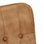vidaXL Chaise à bascule avec repose-pied Marron vintage Toile