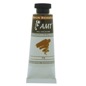 Peinture à l'huile fine en tube brun berber 45ml - amt