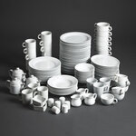 Assiettes à bord large en porcelaine blanche 280 mm athena hotelware - lot de 6 -  - porcelaine x31mm
