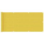 vidaXL Écran de balcon Jaune 75x500 cm PEHD