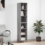 vidaXL Buffet haut Sonoma gris 34 5x32 5x180 cm Bois d'ingénierie