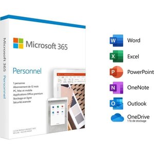 Microsoft 365 personal fr sub 1yr 1 licence(s) 1 année(s) français