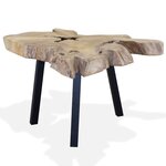 vidaXL Table basse Teck authentique 80 x 70 x 38 cm